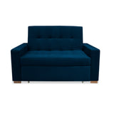 Sofacama Atalanta Azul Petróleo 150x94cm de Dos Puestos Reclinable Antifluido y sin Apoya Brazos - SOFAS Y POLTRONAS | Bylmo
