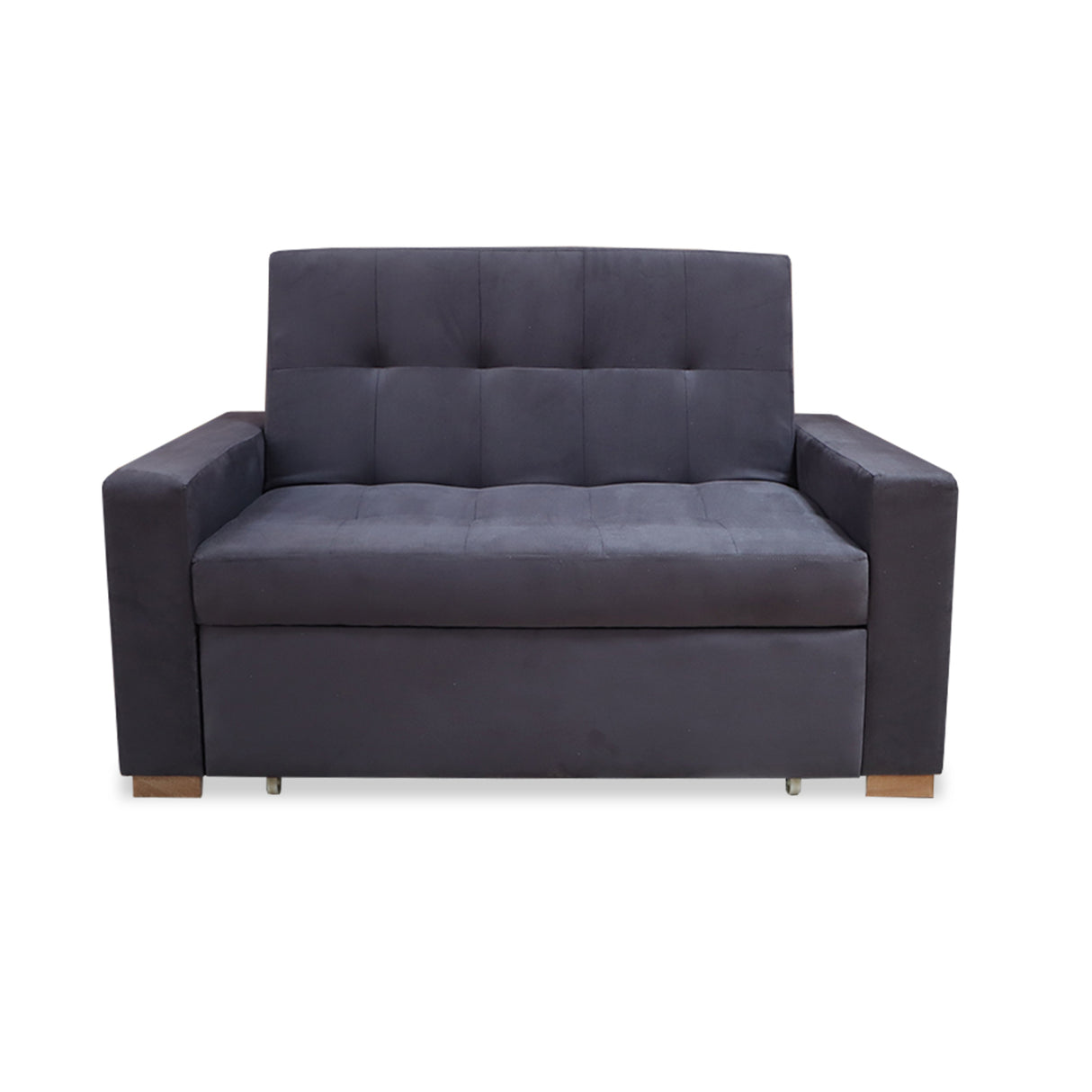 Sofacama Atalanta Gris 150x94cm de Dos Puestos Reclinable Antifluido y sin Apoya Brazos - SOFAS Y POLTRONAS | Bylmo