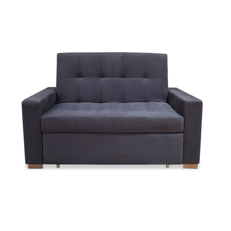Sofacama Atalanta Gris 150x94cm de Dos Puestos Reclinable Antifluido y sin Apoya Brazos - SOFAS Y POLTRONAS | Bylmo