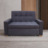 Sofacama Atalanta Gris 150x94cm de Dos Puestos Reclinable Antifluido y sin Apoya Brazos - SOFAS Y POLTRONAS | Bylmo