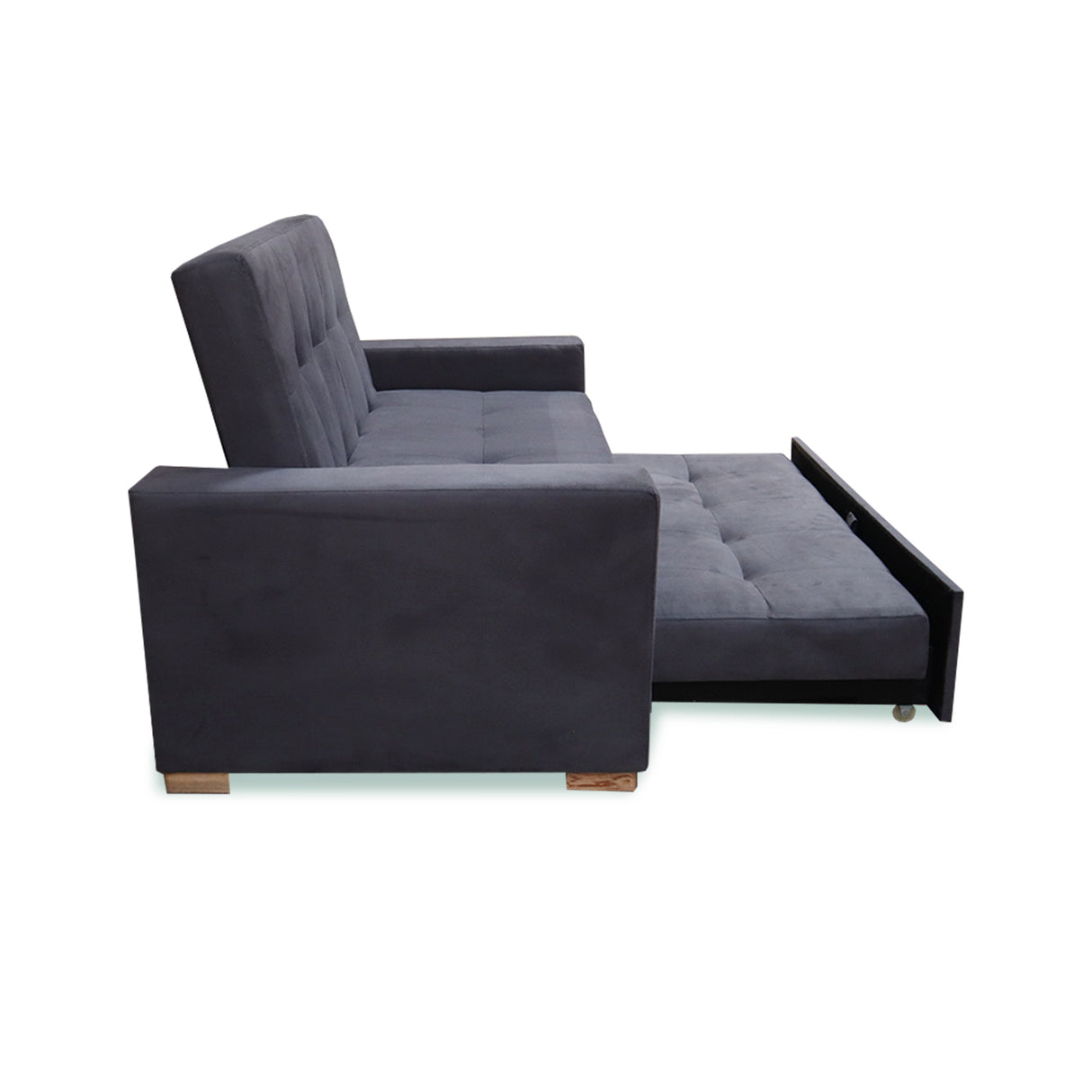 Sofacama Atalanta Gris 150x94cm de Dos Puestos Reclinable Antifluido y sin Apoya Brazos - SOFAS Y POLTRONAS | Bylmo