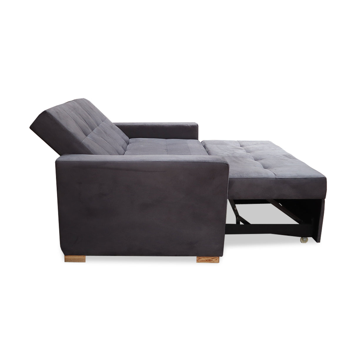 Sofacama Atalanta Gris 150x94cm de Dos Puestos Reclinable Antifluido y sin Apoya Brazos - SOFAS Y POLTRONAS | Bylmo