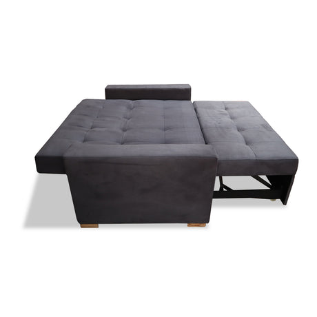 Sofacama Atalanta Gris 150x94cm de Dos Puestos Reclinable Antifluido y sin Apoya Brazos - SOFAS Y POLTRONAS | Bylmo