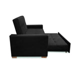 Sofacama Atalanta Negro 150x94cm de Dos Puestos Reclinable Antifluido y sin Apoya Brazos - SOFAS Y POLTRONAS | Bylmo