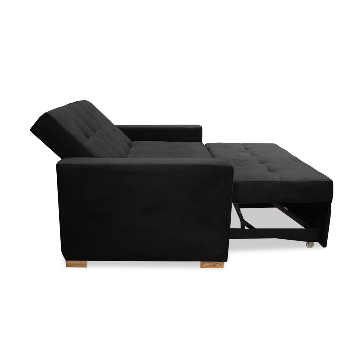 Sofacama Atalanta Negro 150x94cm de Dos Puestos Reclinable Antifluido y sin Apoya Brazos - SOFAS Y POLTRONAS | Bylmo