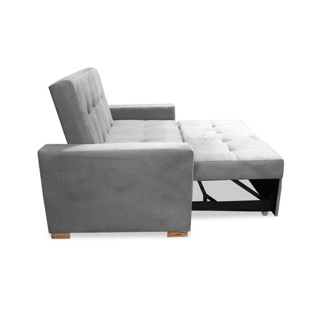 Sofacama Atalanta Plata 150x94cm de Dos Puestos Reclinable Antifluido y sin Apoya Brazos - SOFAS Y POLTRONAS | Bylmo