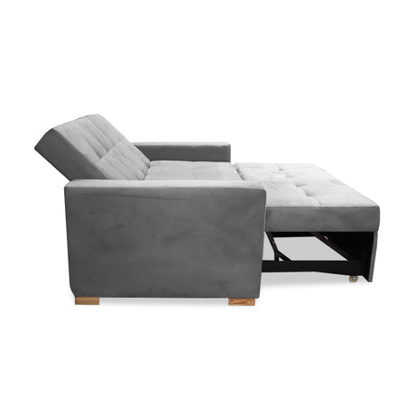 Sofacama Atalanta Plata 150x94cm de Dos Puestos Reclinable Antifluido y sin Apoya Brazos - SOFAS Y POLTRONAS | Bylmo