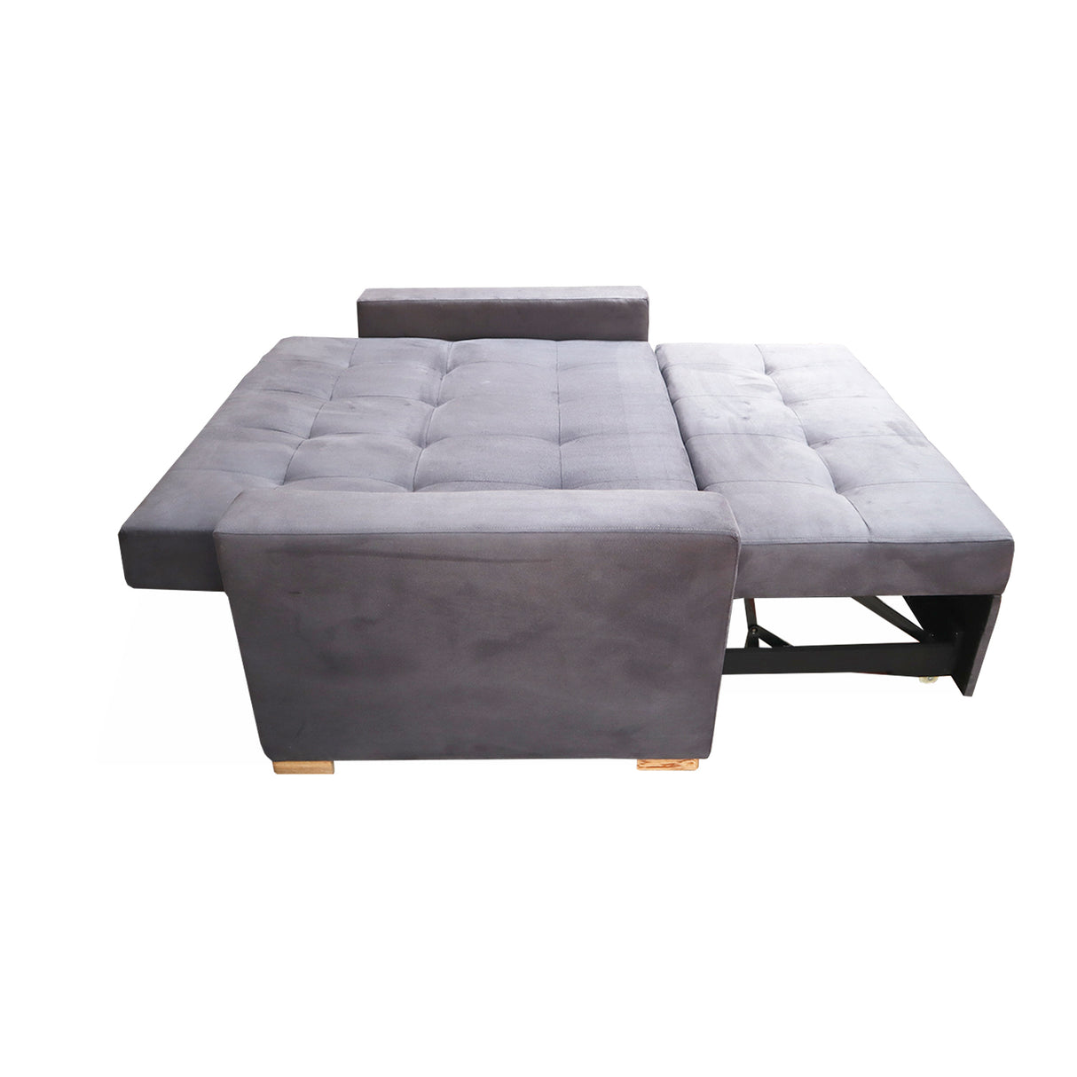 Sofacama Atalanta Plata 150x94cm de Dos Puestos Reclinable Antifluido y sin Apoya Brazos - SOFAS Y POLTRONAS | Bylmo