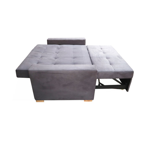 Sofacama Atalanta Plata 150x94cm de Dos Puestos Reclinable Antifluido y sin Apoya Brazos - SOFAS Y POLTRONAS | Bylmo