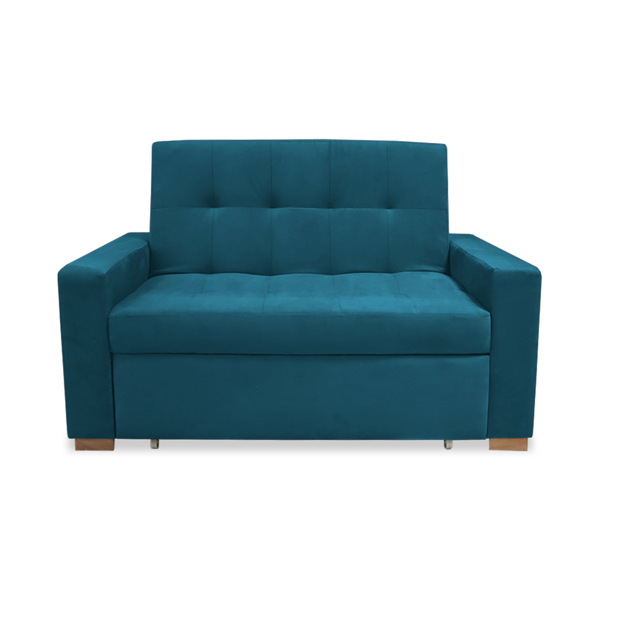 Sofacama Atalanta Turquesa 150x94cm de Dos Puestos Reclinable Antifluido y sin Apoya Brazos - SOFAS Y POLTRONAS | Bylmo