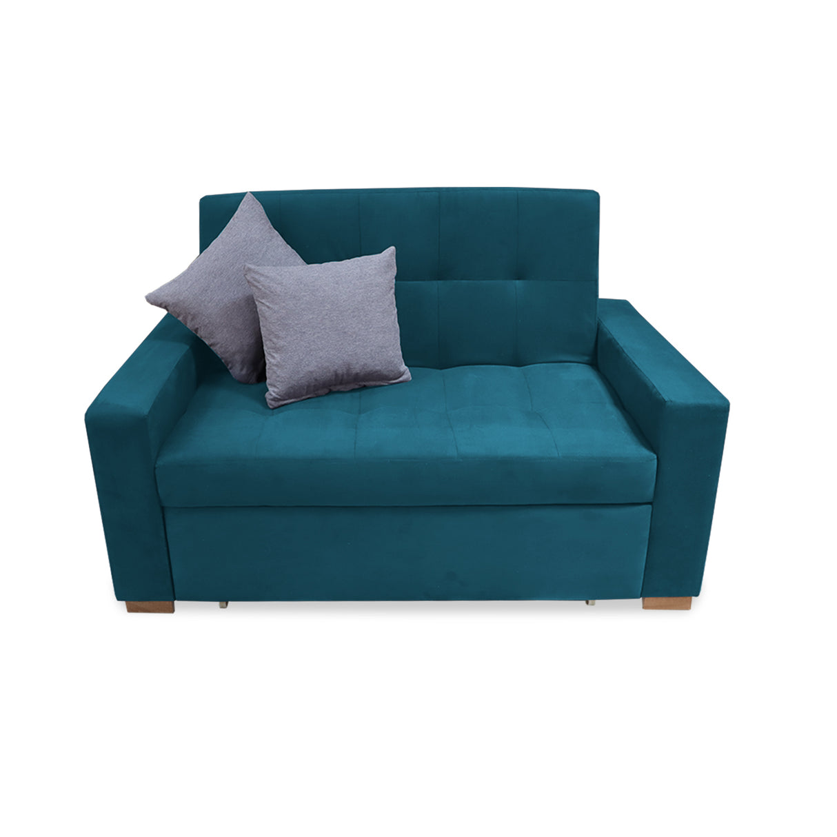 Sofacama Atalanta Turquesa 150x94cm de Dos Puestos Reclinable Antifluido y sin Apoya Brazos - SOFAS Y POLTRONAS | Bylmo