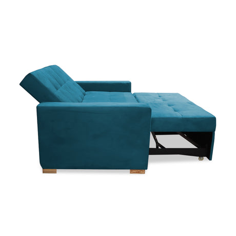 Sofacama Atalanta Turquesa 150x94cm de Dos Puestos Reclinable Antifluido y sin Apoya Brazos - SOFAS Y POLTRONAS | Bylmo