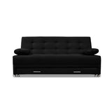 Sofacama Bachmann Negro 190x95cm de Tres Puestos Reclinable Antifluido y sin Apoya Brazos - SOFAS Y POLTRONAS | Bylmo