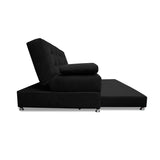 Sofacama Bachmann Negro 190x95cm de Tres Puestos Reclinable Antifluido y sin Apoya Brazos - SOFAS Y POLTRONAS | Bylmo