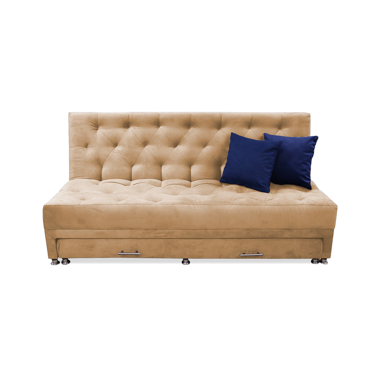 Sofacama Aston Camel 190x95cm de Tres Puestos Reclinable Antifluido y sin Apoya Brazos - SOFAS Y POLTRONAS | Bylmo