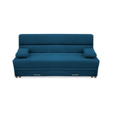 Sofacama Ferreira Azul Petróleo 190x95cm de Tres Puestos Reclinable Antifluido y sin Apoya Brazos - SOFAS Y POLTRONAS | Bylmo