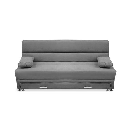 Sofacama Ferreira Gris 190x95cm de Tres Puestos Reclinable Antifluido y sin Apoya Brazos - SOFAS Y POLTRONAS | Bylmo