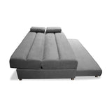 Sofacama Ferreira Gris 190x95cm de Tres Puestos Reclinable Antifluido y sin Apoya Brazos - SOFAS Y POLTRONAS | Bylmo