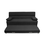 Sofacama Ferreira Negro 190x95cm de Tres Puestos Reclinable Antifluido y sin Apoya Brazos - SOFAS Y POLTRONAS | Bylmo