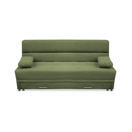 Sofacama Ferreira Verde 190x95cm de Tres Puestos Reclinable Antifluido y sin Apoya Brazos - SOFAS Y POLTRONAS | Bylmo