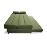 Sofacama Ferreira Verde 190x95cm de Tres Puestos Reclinable Antifluido y sin Apoya Brazos - SOFAS Y POLTRONAS | Bylmo