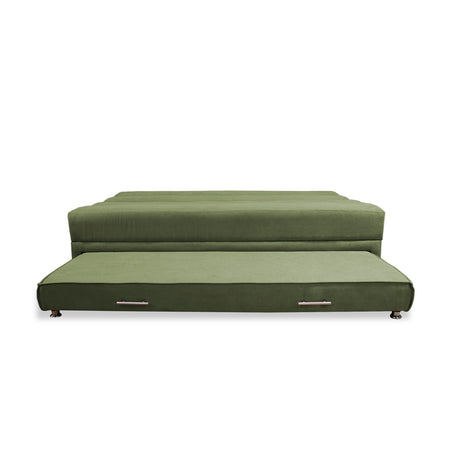 Sofacama Ferreira Verde 190x95cm de Tres Puestos Reclinable Antifluido y sin Apoya Brazos - SOFAS Y POLTRONAS | Bylmo