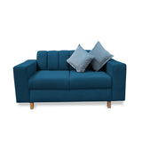 Sofá Noah Azul Petróleo 150x85cm de Dos Puestos Reclinable Antifluido y sin Apoya Brazos - SOFAS Y POLTRONAS | Bylmo