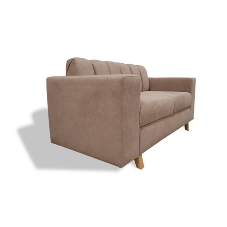 Sofá Noah Camel 150x85cm de Dos Puestos Reclinable Antifluido y sin Apoya Brazos - SOFAS Y POLTRONAS | Bylmo