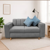 Sofá Noah Gris 150x85cm de Dos Puestos Reclinable Antifluido y sin Apoya Brazos - SOFAS Y POLTRONAS | Bylmo