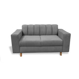 Sofá Noah Gris 150x85cm de Dos Puestos Reclinable Antifluido y sin Apoya Brazos - SOFAS Y POLTRONAS | Bylmo