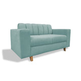 Sofá Noah Menta 150x85cm de Dos Puestos Reclinable Antifluido y sin Apoya Brazos - SOFAS Y POLTRONAS | Bylmo