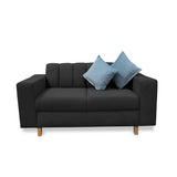 Sofá Noah Negro 150x85cm de Dos Puestos Reclinable Antifluido y sin Apoya Brazos - SOFAS Y POLTRONAS | Bylmo