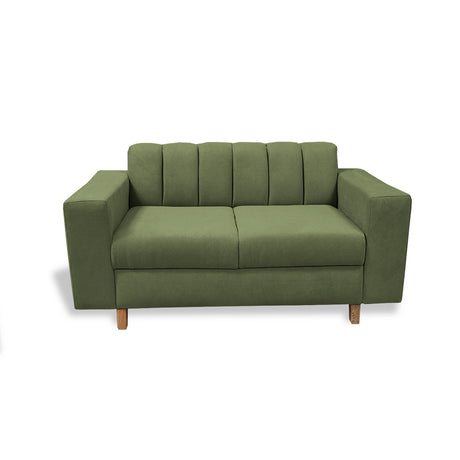 Sofá Noah Verde 150x85cm de Dos Puestos Reclinable Antifluido y sin Apoya Brazos - SOFAS Y POLTRONAS | Bylmo