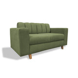 Sofá Noah Verde 150x85cm de Dos Puestos Reclinable Antifluido y sin Apoya Brazos - SOFAS Y POLTRONAS | Bylmo