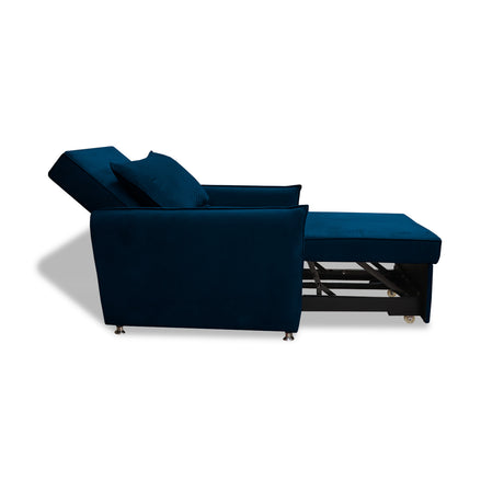 Silla Multipropósito Napoli Azul Petróleo 75x94cm de Un Puesto Reclinable Antifluido y sin Apoya Brazos - SOFAS Y POLTRONAS | Bylmo
