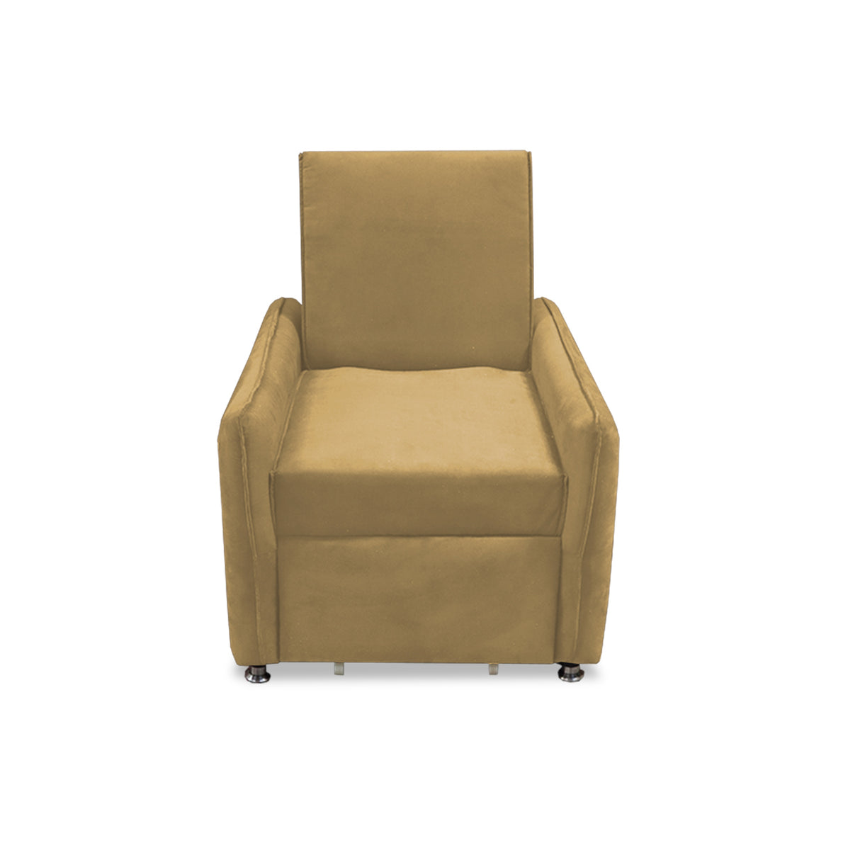 Silla Multipropósito Napoli Camel 75x94cm de Un Puesto Reclinable Antifluido y sin Apoya Brazos - SOFAS Y POLTRONAS | Bylmo