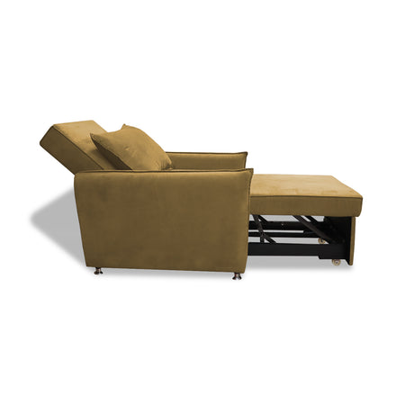 Silla Multipropósito Napoli Camel 75x94cm de Un Puesto Reclinable Antifluido y sin Apoya Brazos - SOFAS Y POLTRONAS | Bylmo