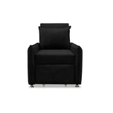 Silla Multipropósito Napoli Negro 75x94cm de Un Puesto Reclinable Antifluido y sin Apoya Brazos - SOFAS Y POLTRONAS | Bylmo