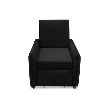 Silla Multipropósito Napoli Negro 75x94cm de Un Puesto Reclinable Antifluido y sin Apoya Brazos - SOFAS Y POLTRONAS | Bylmo