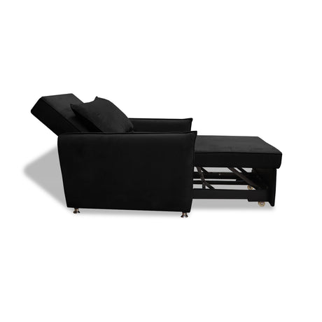 Silla Multipropósito Napoli Negro 75x94cm de Un Puesto Reclinable Antifluido y sin Apoya Brazos - SOFAS Y POLTRONAS | Bylmo