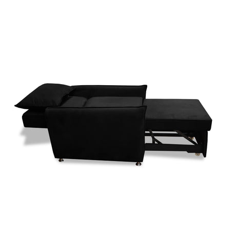 Silla Multipropósito Napoli Negro 75x94cm de Un Puesto Reclinable Antifluido y sin Apoya Brazos - SOFAS Y POLTRONAS | Bylmo