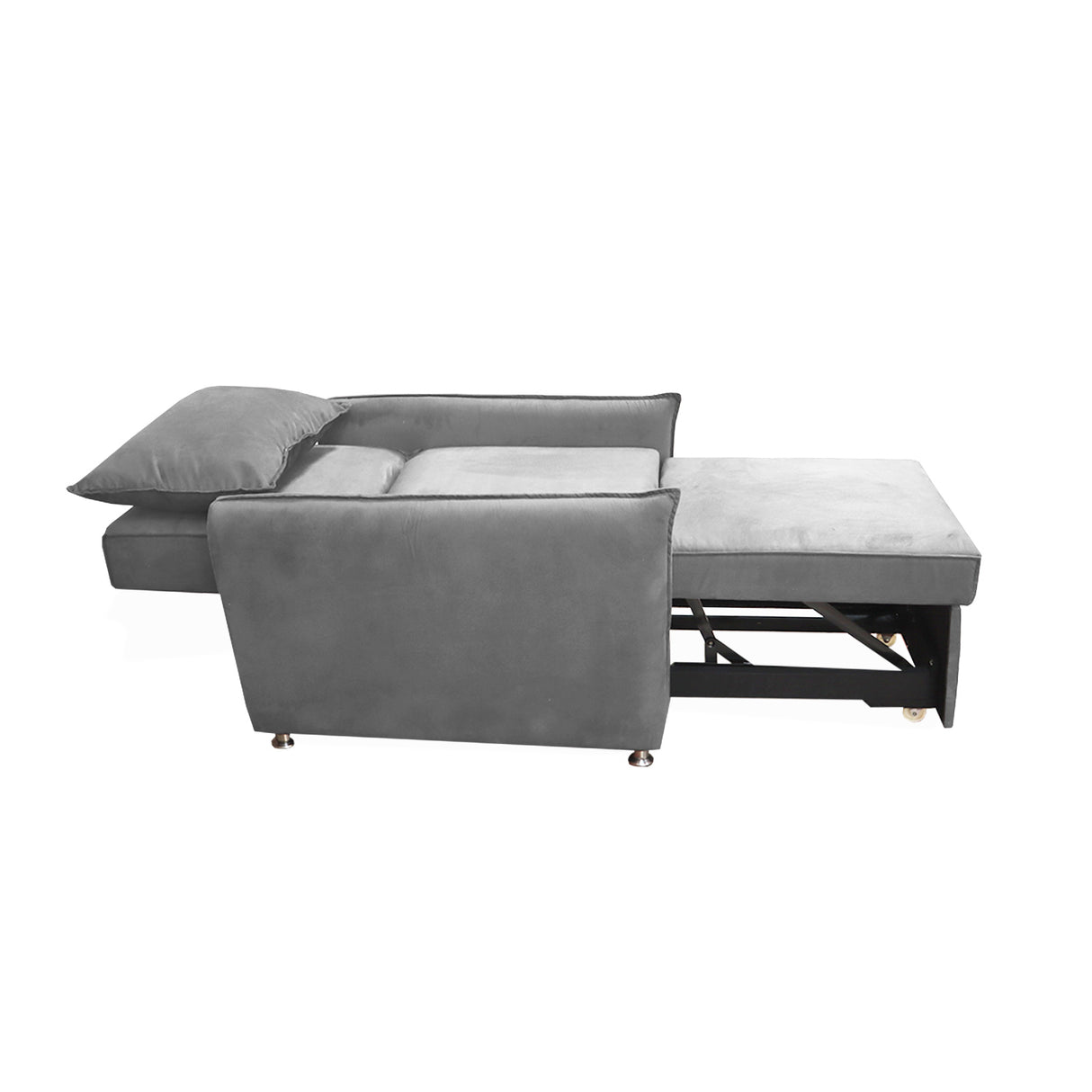 Silla Multipropósito Napoli Plata 75x94cm de Un Puesto Reclinable Antifluido y sin Apoya Brazos - SOFAS Y POLTRONAS | Bylmo