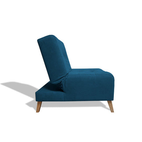 Poltrona Egli Azul Petróleo 70x94cm de Un Puesto Reclinable Antifluido y sin Apoya Brazos - SOFAS Y POLTRONAS | Bylmo