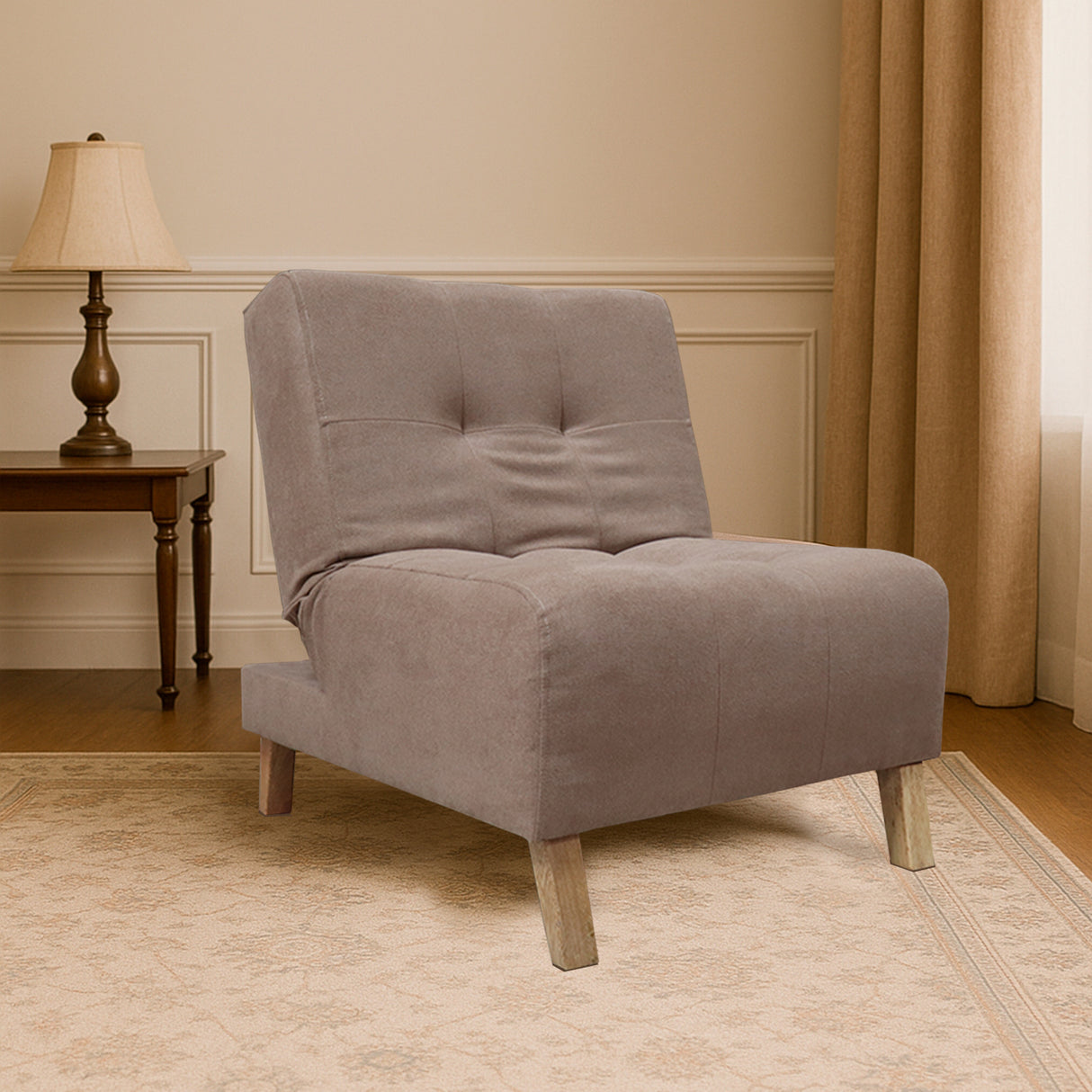 Poltrona Egli Camel 70x94cm de Un Puesto Reclinable Antifluido y sin Apoya Brazos - SOFAS Y POLTRONAS | Bylmo