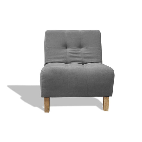 Poltrona Egli Gris 70x94cm de Un Puesto Reclinable Antifluido y sin Apoya Brazos - SOFAS Y POLTRONAS | Bylmo