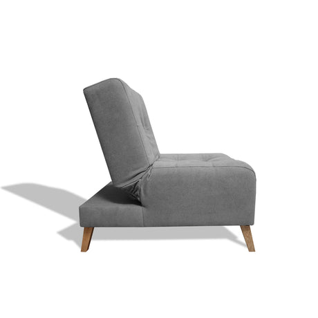 Poltrona Egli Gris 70x94cm de Un Puesto Reclinable Antifluido y sin Apoya Brazos - SOFAS Y POLTRONAS | Bylmo