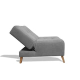 Poltrona Egli Gris 70x94cm de Un Puesto Reclinable Antifluido y sin Apoya Brazos - SOFAS Y POLTRONAS | Bylmo