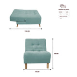 Poltrona Egli Menta 70x94cm de Un Puesto Reclinable Antifluido y sin Apoya Brazos - SOFAS Y POLTRONAS | Bylmo