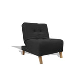 Poltrona Egli Negro 70x94cm de Un Puesto Reclinable Antifluido y sin Apoya Brazos - SOFAS Y POLTRONAS | Bylmo