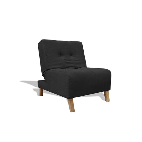 Poltrona Egli Negro 70x94cm de Un Puesto Reclinable Antifluido y sin Apoya Brazos - SOFAS Y POLTRONAS | Bylmo